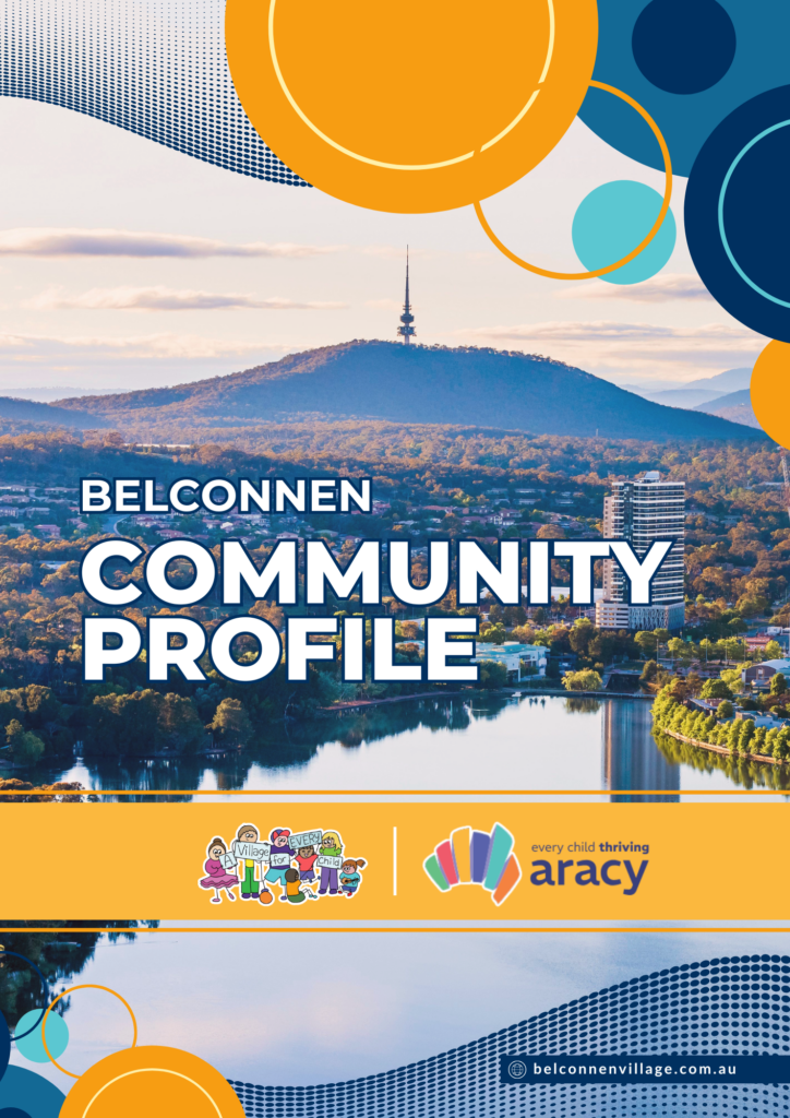 The Community profile brings together two sets of data - one, the voices of people living in Belconnen and the other, evidence collected by governments and research organisations.?